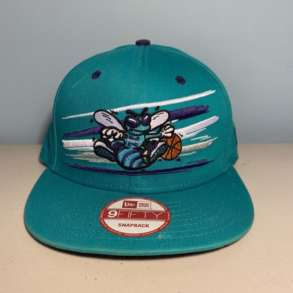 NBA Charlotte Hornets New Era 59Fifty Snapback Hardwood Classics- Retro Design - Picture 1 of 11